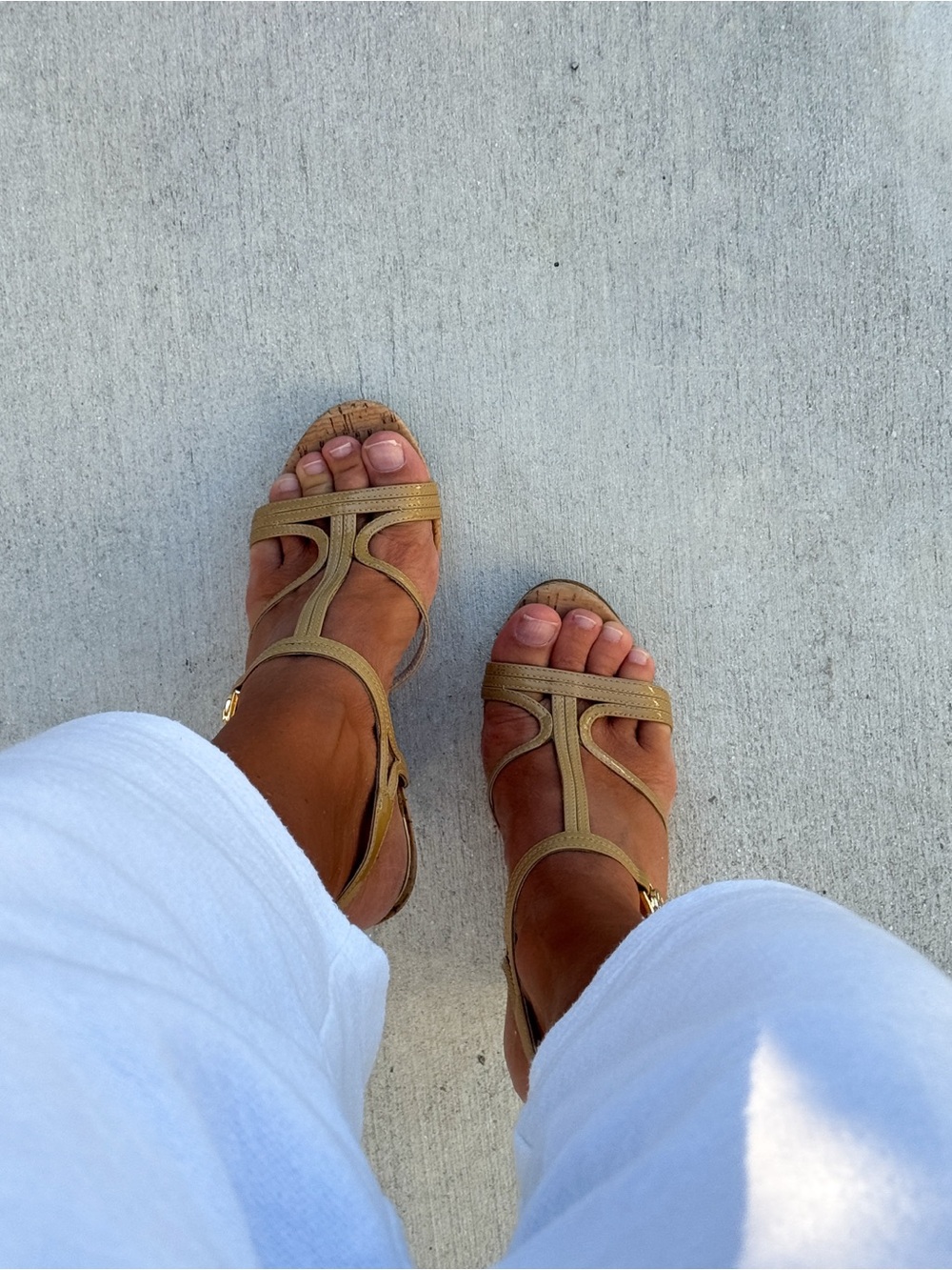 2000’s Michael Kors Tan Strappy Cork Wedge Sandals